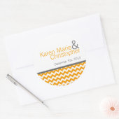 6 - 3" Favoriete Stickers Geel Grijs Gra Chevron N (Envelop)