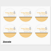 6 - 3" Favoriete Stickers Geel Grijs Gra Chevron N (Vel)