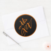 6 - 3" Favoriete Stickers Mis XV Sinaasappel Zwart (Envelop)