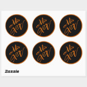 6 - 3" Favoriete Stickers Mis XV Sinaasappel Zwart (Vel)