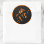 6 - 3" Favoriete Stickers Mis XV Sinaasappel Zwart (Tas)