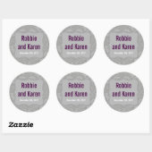 6 - 3" Favoriete Stickers Modern Grijs Damask Lace (Vel)