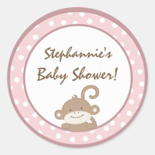 6 - 3" Favoriete Stickers Safari Oerwoud Monkey Pi