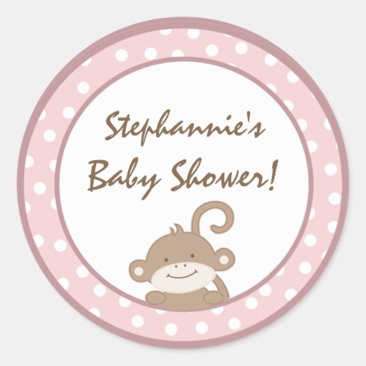 6 - 3" Favoriete Stickers Safari Oerwoud Monkey Pi (Voorkant)