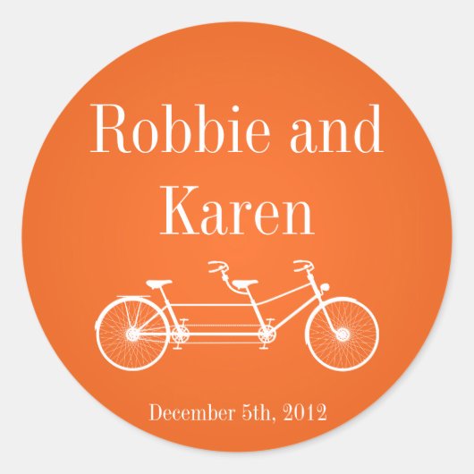 6 - 3" gunst Stickers grillig Sinaasappel dubbelfi (Voorkant)