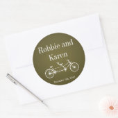 6 - 3" gunst Stickers grillige bruine dubbelfiets (Envelop)