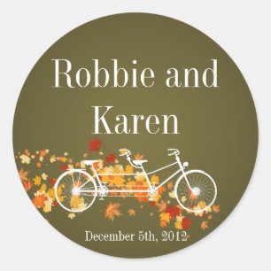 6 - 3" gunst Stickers grillige bruine dubbelfiets