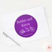 6 - 3" gunst Stickers grillige Paarse dubbelfiets (Envelop)