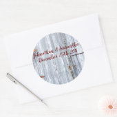 6 - 3"gunst Stickers Witte Wash Houten Schuurdeur (Envelop)