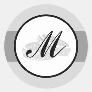 6 - 3"gunst Stickers zijn/hers diamanten bruiloft 