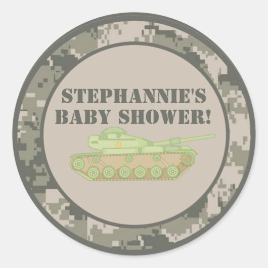 6 - 3-inch Favor Stickers ARMY ACU Camoflauge Digi (Voorkant)