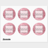 6 - 3-inch Favor Stickers Roos Gold Glitter (Vel)