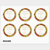6 - 3"Stickers loof bladeren Ronde Sticker (Vel)