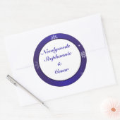 6 - 3"Stickers Wit Sneeuwvlokken Ronde Sticker (Envelop)