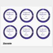 6 - 3"Stickers Wit Sneeuwvlokken Ronde Sticker (Vel)