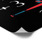 6 4 3 2 Baseball met dubbele Play Poster (Hoek)