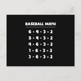 6 4 3 2 Baseball Wiskunde - Schattig Softbalspel S Briefkaart