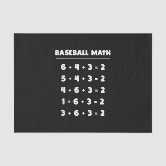 6 4 3 2 Baseball-Wiskunde - Softball-spel bij het Tissuepapier (Voorkant)