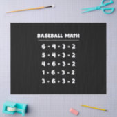 6 4 3 2 Baseball-Wiskunde - Softball-spel bij het  Tissuepapier (Craft)