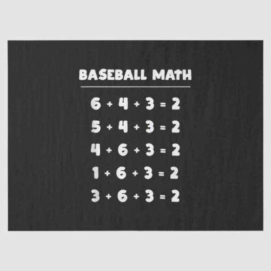 6 4 3 2 Baseball-Wiskunde - Softball-spel bij het  Tissuepapier (Voorkant)