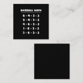 6 4 3 2 Baseball-Wiskunde - Softball-spel bij het Vierkante Visitekaartje (Voorkant / Achterkant)
