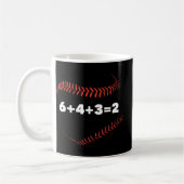 6+4+3=2 Double Play Baseball Player Gift Baseball Koffiemok (Links)