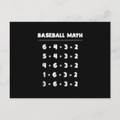 6 4 3 2 Honkbal Wiskunde - Schattig Softbalspel Sp Briefkaart (Voorkant)