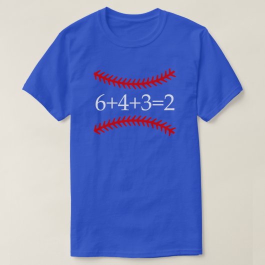 6 4 3 2 Softball-Wiskunde voor honkbal T-shirt (Design voorkant)