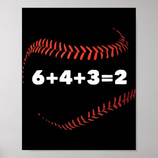 6+4+3=2 Tweevoudige Baseball Player Gift Baseball Poster (Voorkant)