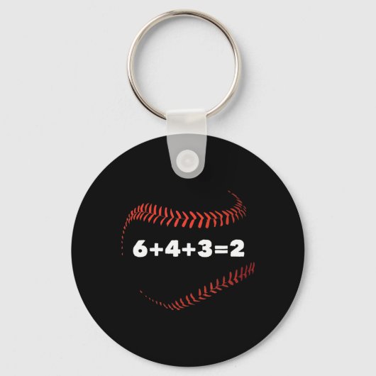 6+4+3=2 Tweevoudige Baseball Player Gift Baseball Sleutelhanger (Voorkant)