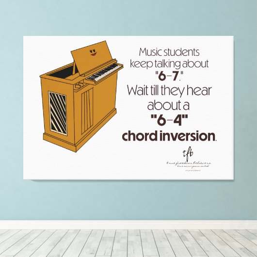 6-4 Chord Inversion SPECIAL Off-White Canvas Afdruk (Insitu (Houten vloer))