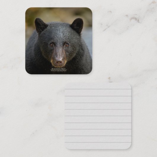 6,4 cm x 6,4 cm flat-note card notitiekaartje (Voorkant / Achterkant)