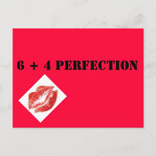6 + 4 PERFECTIE BRIEFKAART (Voorkant)