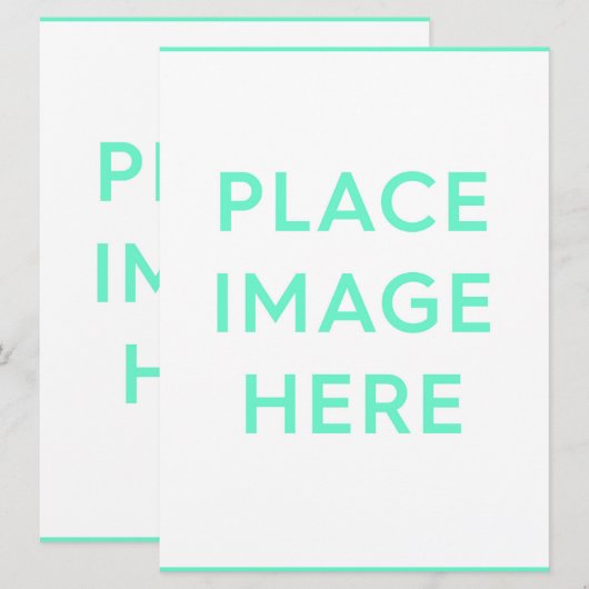 6,5 inch x 8,75 inch flat Kaart (Voorkant / Achterkant)
