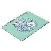 6,5 inch x 8,75 inch Schattigee Pastel Panda bij h Notitieboek (Linkerzijde)