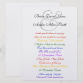 6,5 x 8,75 Gay Wedding Rainbow LGBT Pride Metallic Kaart (Voorkant / Achterkant)