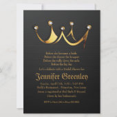 6,5 x 8,75-inch Gold Royal Queen Crown Vrijgezelle Kaart (Voorkant)