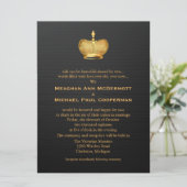 6,5 x 8,75-inch Golden Royal Queen Crown Wedding Kaart (Staand voorkant)