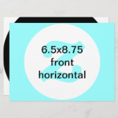 6.5x8.75 horizontale uitnodiging (Voorkant / Achterkant)