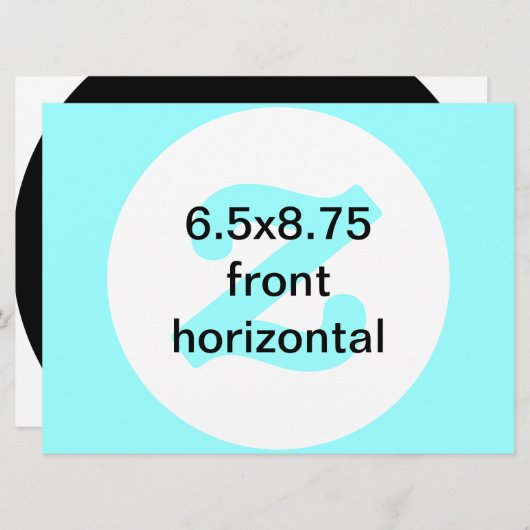 6.5x8.75 horizontale uitnodiging (Voorkant / Achterkant)