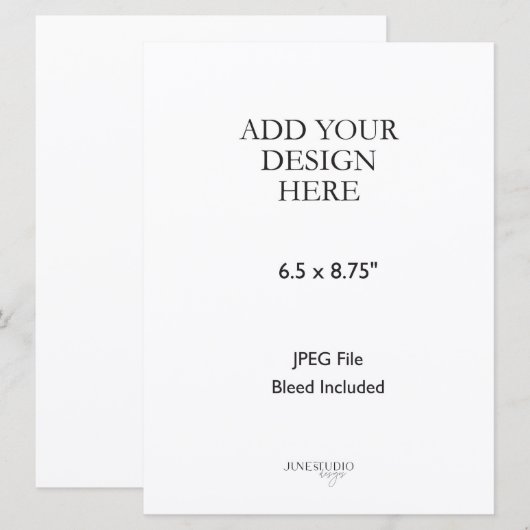 6,5x8,75" Kaart Afdrukken (Voorkant / Achterkant)