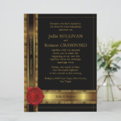 6.5x8.75 Moderne Glamour Golden Wedding Invitatio Kaart (Staand voorkant)