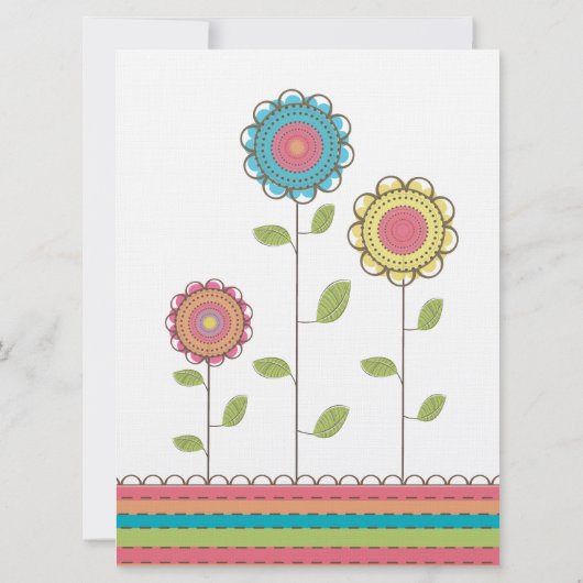 6.5x8.75 Uitnodiging van de Bloemen van de (Achterkant)