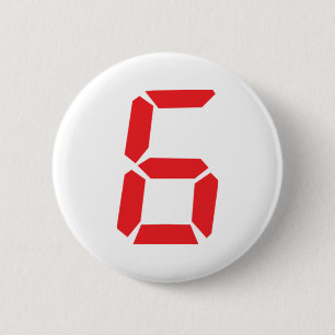 6 6 digitale wekker ronde button 5,7 cm