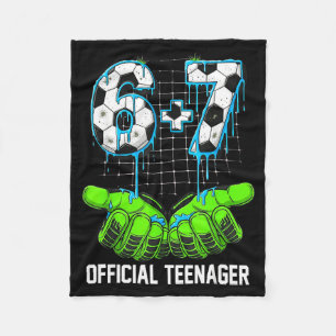 6+7 = 13 Jarige Jongens Meisjes Tiener 13e Verjaar Fleece Deken