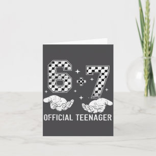 6+7 = 13 Jarige Jongens Meisjes Tiener 13e Verjaar Kaart
