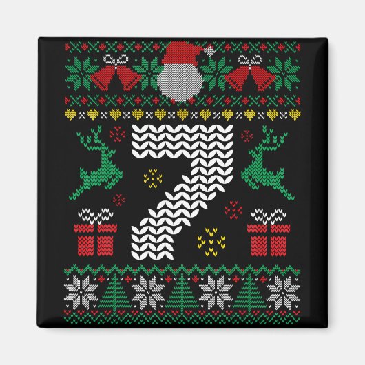 6 7 67 Meme Zes Zeven Grappig Kerstmis Lelijk Paar Magneet (Voorkant)