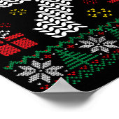 6 7 67 Meme Zes Zeven Grappig Kerstmis Lelijk Paar Poster (Hoek)
