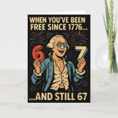6-7 7-6 George Washington Meme Grappig 67 Ontwerp  Kaart (Voorkant)