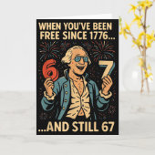 6-7 7-6 George Washington Meme Grappig 67 Ontwerp  Kaart (Gele Bloem)